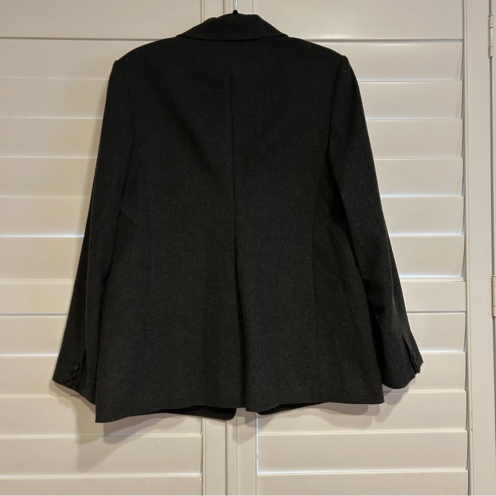 Vince Single Button Classic Blazer Dark Grey Size 10 - Picture 4 of 4